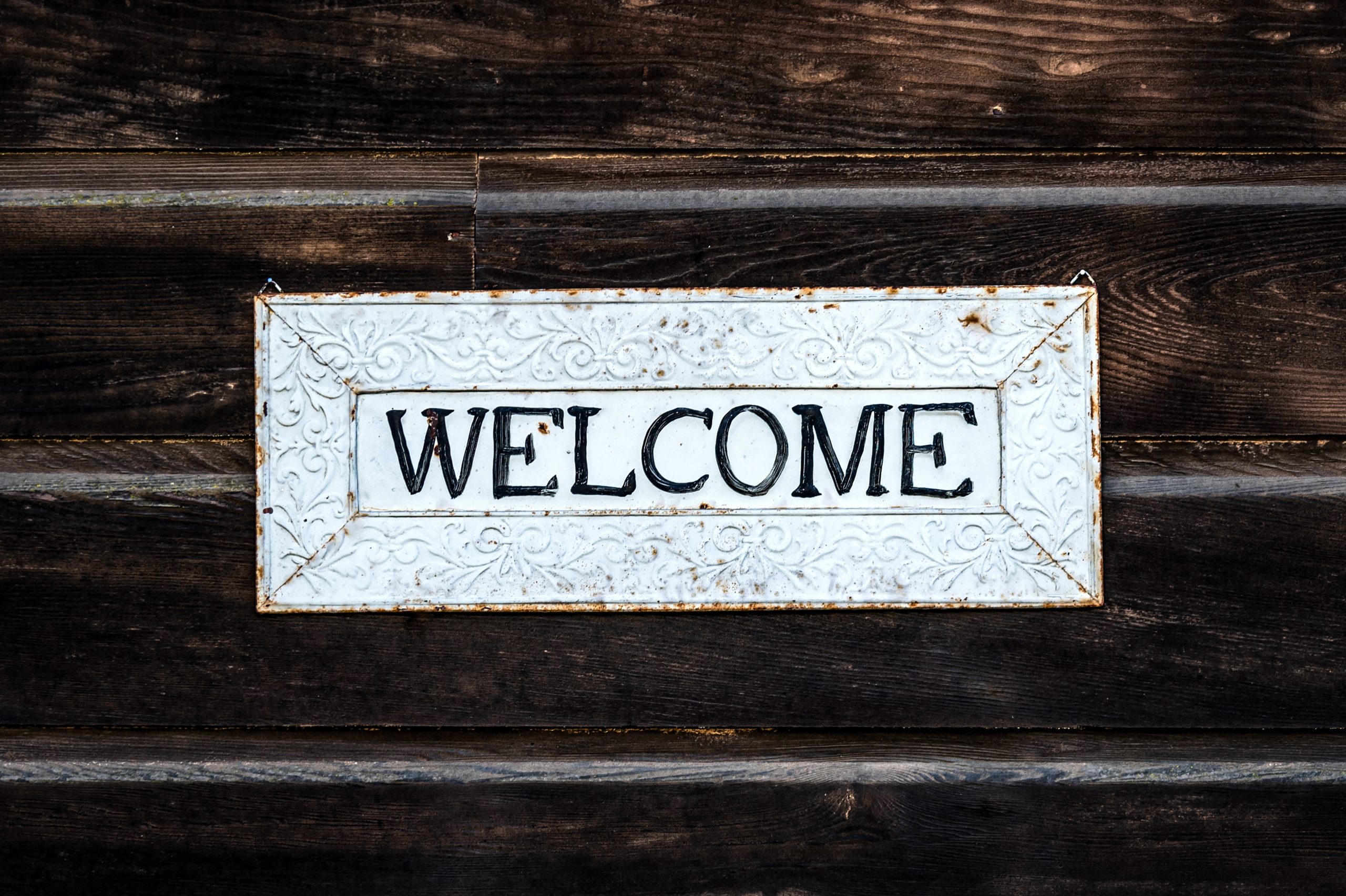 Welcome sign