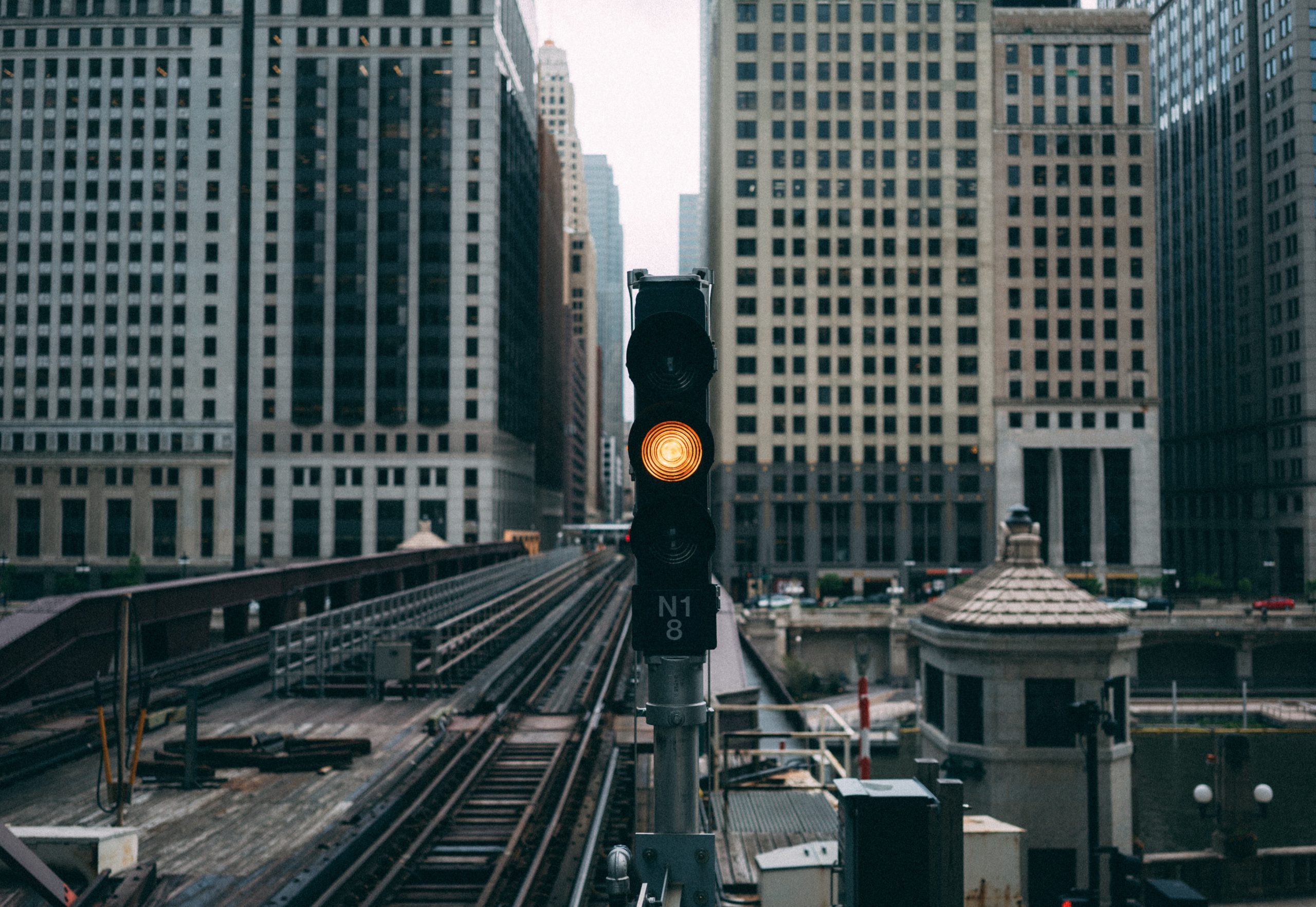 A yellow light signaling "slow down"