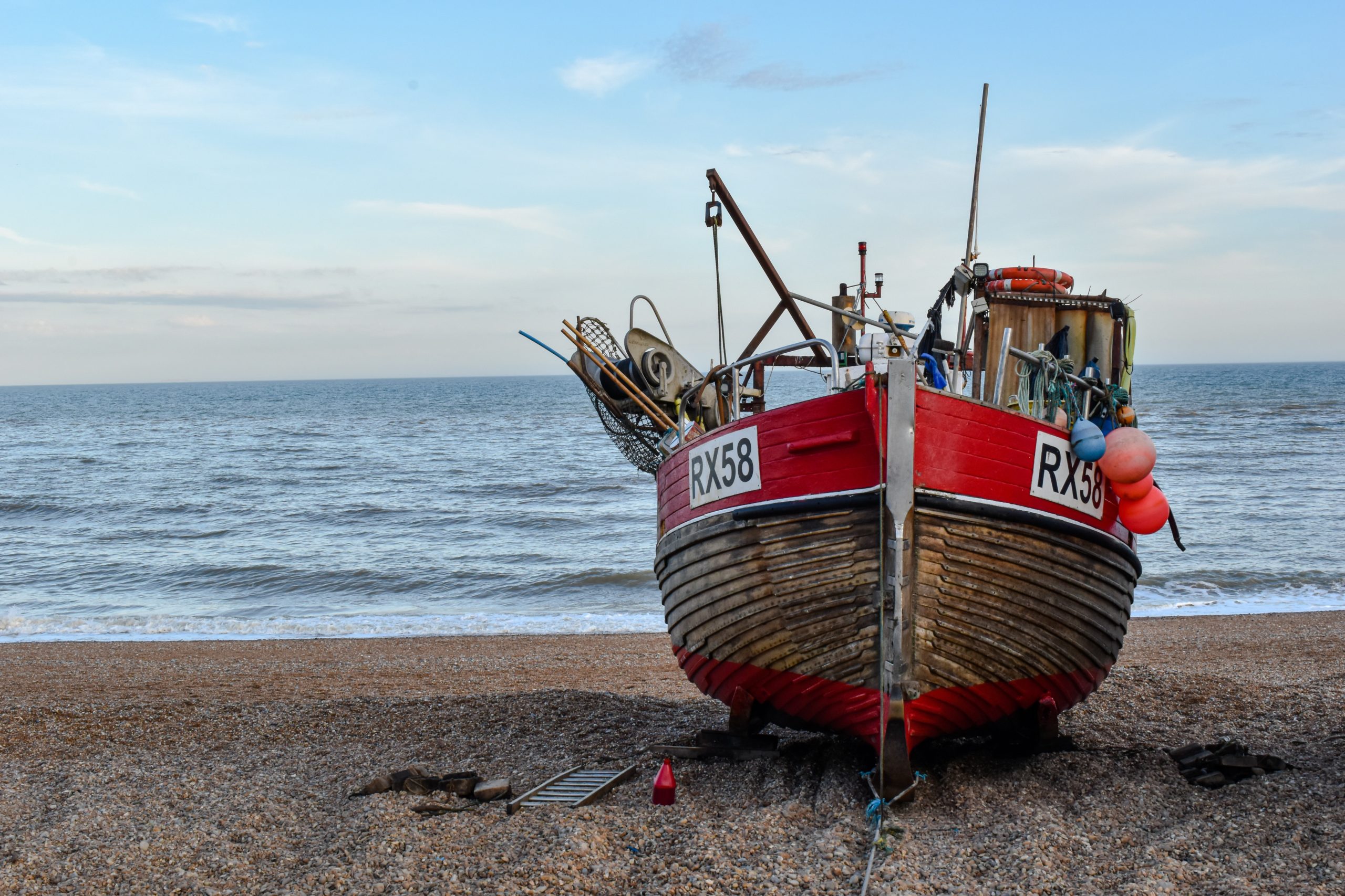 A boat on a beach